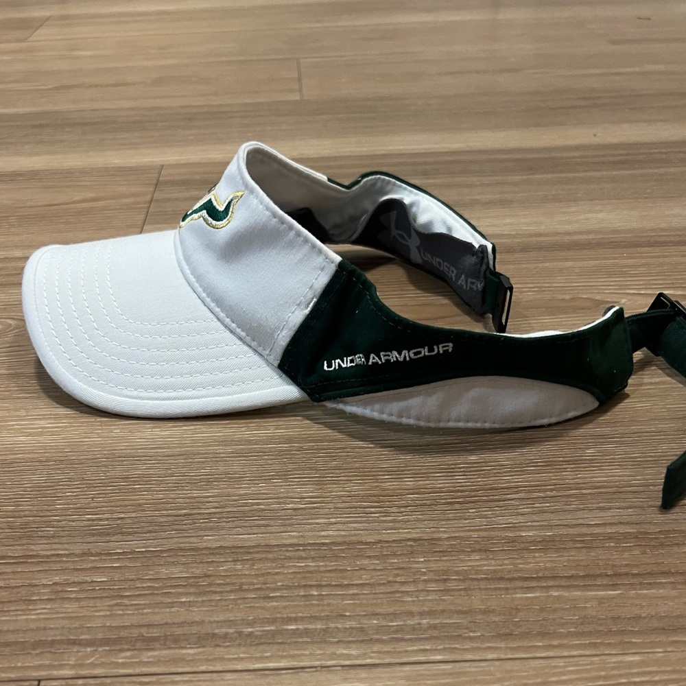 USF Under Armour Adjustable Visor White and Green University of South Florida - Picture 4 of 10